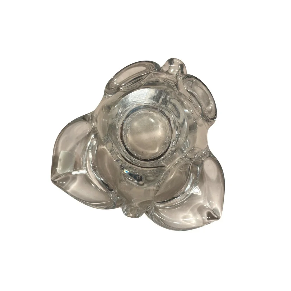 Elegant Lead blend Clear‎ Glass Candy Dish Bowl Trinket Holder Decorative